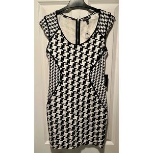 Houndstooth Stretchy Bodycon Dress